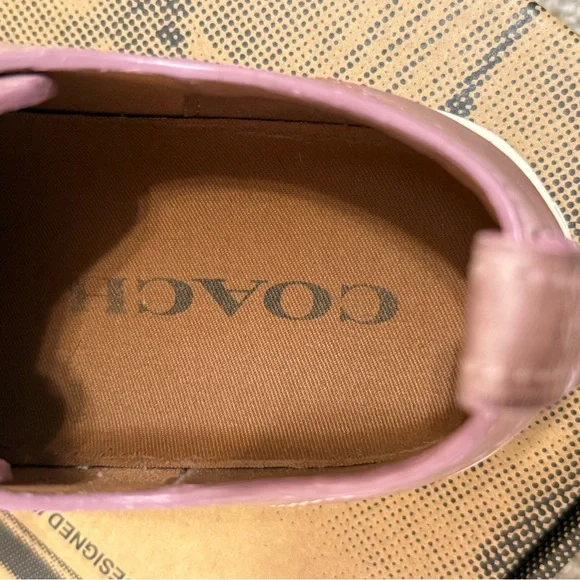 Coach Dusty Rose Nubuck Low Top Sneakers C121 - Picture 8 of 13